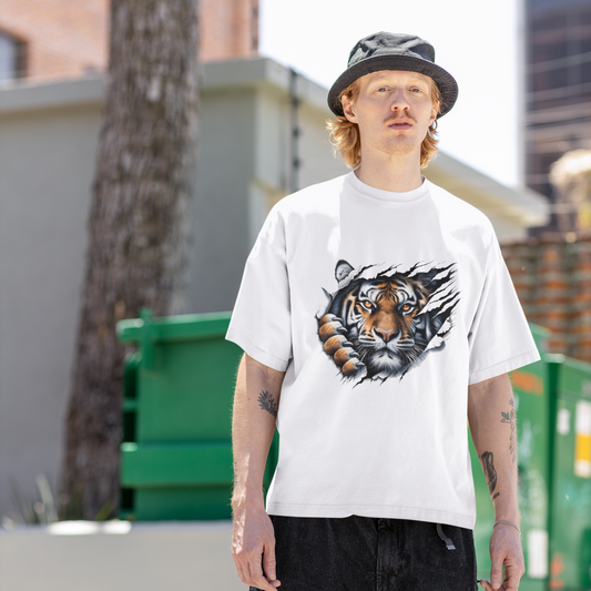 Kantara-Inspired Tiger Graphic Unisex Tee | Oversized 100% Cotton Classic T-Shirt