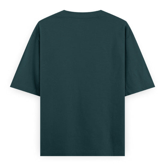 Gym Is My Love Fitness Graphic Unisex T-Shirt – Oversized 100% Cotton Workout Tee in Petrol Blue