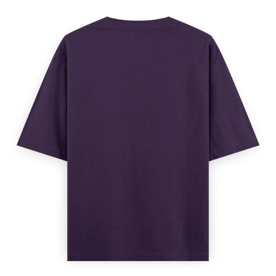 Gym Is My Love Fitness Graphic Unisex T-Shirt – Oversized 100% Cotton Workout Tee in Purple