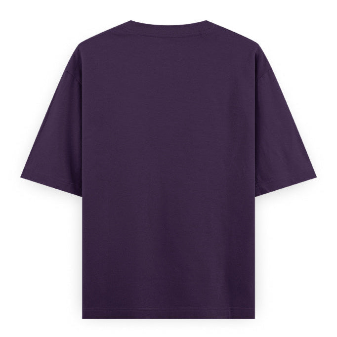 Gym Is My Love Fitness Graphic Unisex T-Shirt – Oversized 100% Cotton Workout Tee in Purple