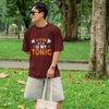 Gym Is My Tonic Fitness Graphic Unisex T-Shirt – Oversized 100% Cotton Tee Shirt in Maroon
