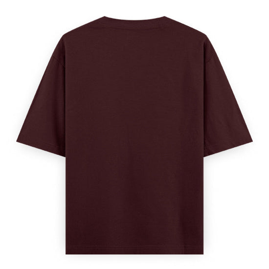 Gym Is My Tonic Fitness Graphic Unisex T-Shirt – Oversized 100% Cotton Tee Shirt in Maroon