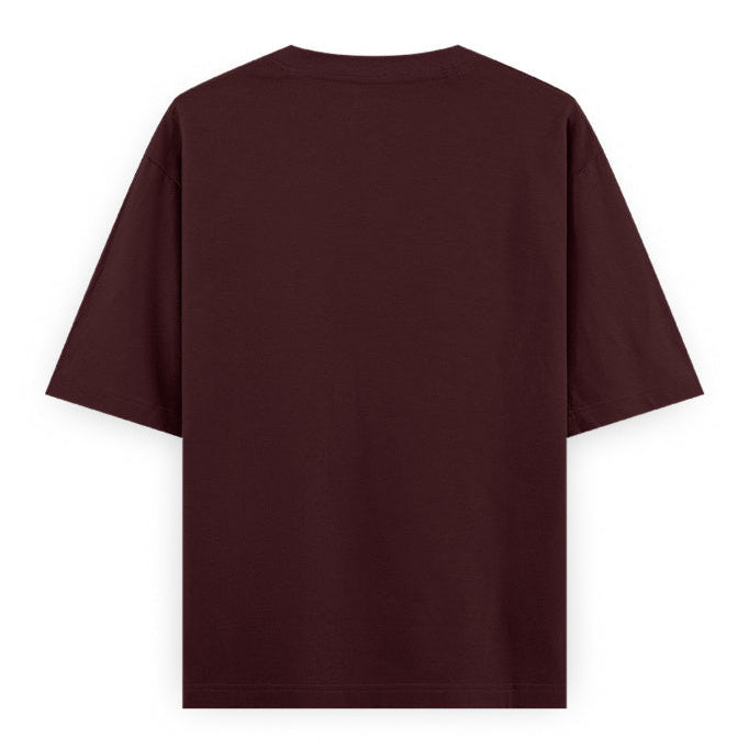 Gym Is My Tonic Fitness Graphic Unisex T-Shirt – Oversized 100% Cotton Tee Shirt in Maroon