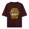 If You Want to Live a Healthy Body Do Regular Gym Graphic Unisex T-Shirt – Oversized 100% Cotton Fitness Workout Tee in Maroon