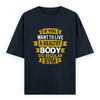 If You Want to Live a Healthy Body Do Regular Gym Graphic Unisex T-Shirt – Oversized 100% Cotton Fitness Workout Tee in Navy Blue
