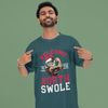 North_Swole_Santa_Graphic_Unisex_T-Shirt_Oversized_100_Cotton_Classic_Tee_in_Petrol Blue