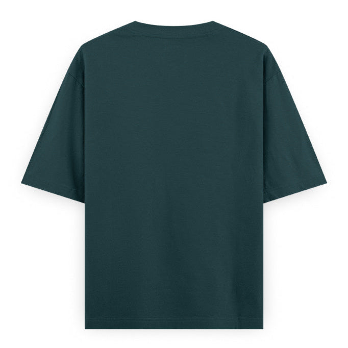 North Swole Santa Graphic Unisex T-Shirt – Oversized 100% Cotton Classic Tee in Petrol Blue