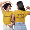 PowHERful Women’s Empowerment Graphic Unisex Tee | Oversized 100% Cotton Unisex T-Shirt in Golden Yellow