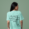PowHERful Women’s Empowerment Graphic Unisex Tee | Oversized 100% Cotton Unisex T-Shirt in Mint