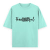 PowHERful Women’s Empowerment Graphic Unisex Tee | Oversized 100% Cotton Unisex T-Shirt in Mint