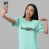 PowHERful Women’s Empowerment Graphic Unisex Tee | Oversized 100% Cotton Unisex T-Shirt in Mint