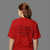 PowHERful Women’s Empowerment Graphic Unisex Tee | Oversized 100% Cotton Unisex T-Shirt in Red