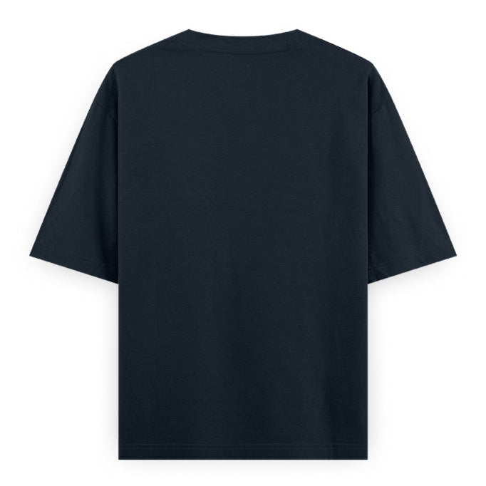 SWEAT She Will Endure All Things Graphic Unisex T-Shirt – Oversized 100% Cotton Tee in Navy Blue