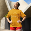 She Is Unbothered and Focused Graphic Unisex Tee | Oversized 100% Cotton Classic T-Shirt in Golden Yellow