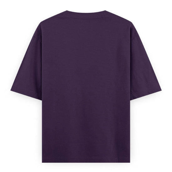 She Is Unbothered and Focused Graphic Unisex Tee | Oversized 100% Cotton Classic T-Shirt in Purple