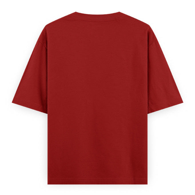 She Is Unbothered and Focused Graphic Unisex Tee | Oversized 100% Cotton Classic T-Shirt in Red