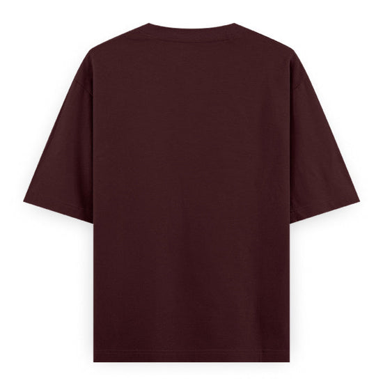 Tattoos Are Stupid Graphic Unisex T-Shirt – Oversized 100% Cotton Classic Tee in Maroon