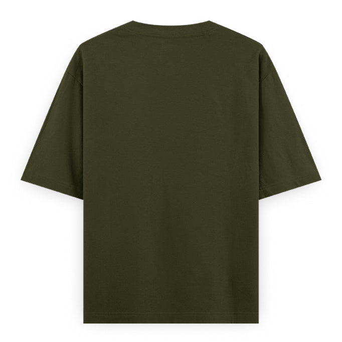 Tattoos Are Stupid Graphic Unisex T-Shirt – Oversized 100% Cotton Classic Tee in Olive Green