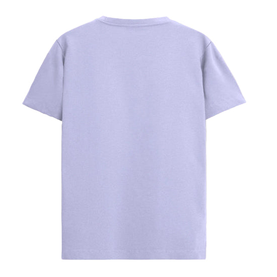 WHY ME Graphic Unisex T-Shirt – Oversized 100% Cotton Classic Tee in Lavender