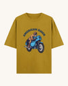 American Rider" graphic on mustard yellow oversized unisex t-shirt – Thodacrazyclub