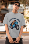 American Rider Vintage Motorcycle T-Shirt |  Oversized 100% Cotton Unisex T-Shirt