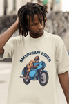 American Rider Vintage Motorcycle T-Shirt |  Oversized 100% Cotton Unisex T-Shirt