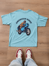 American Rider Vintage Motorcycle T-Shirt |  Oversized 100% Cotton Unisex T-Shirt