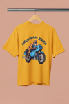 American Rider Vintage Motorcycle T-Shirt |  Oversized 100% Cotton Unisex T-Shirt