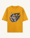 Tiger Claw 3D Graphic Unisex Oversized Cotton T Shirt Thodacrazyclub