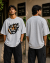 Tiger Claw 3D Graphic Unisex Oversized Cotton T Shirt Thodacrazyclub